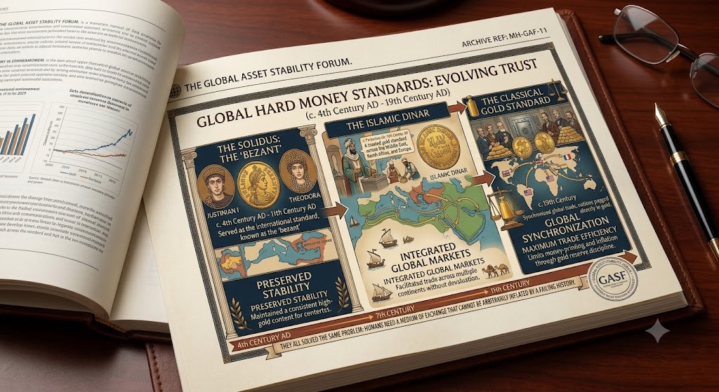 Historic hard-money gold coinage